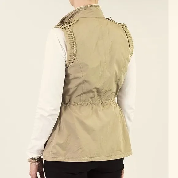 - Elie Tahari Angela Vest Beige X-Small