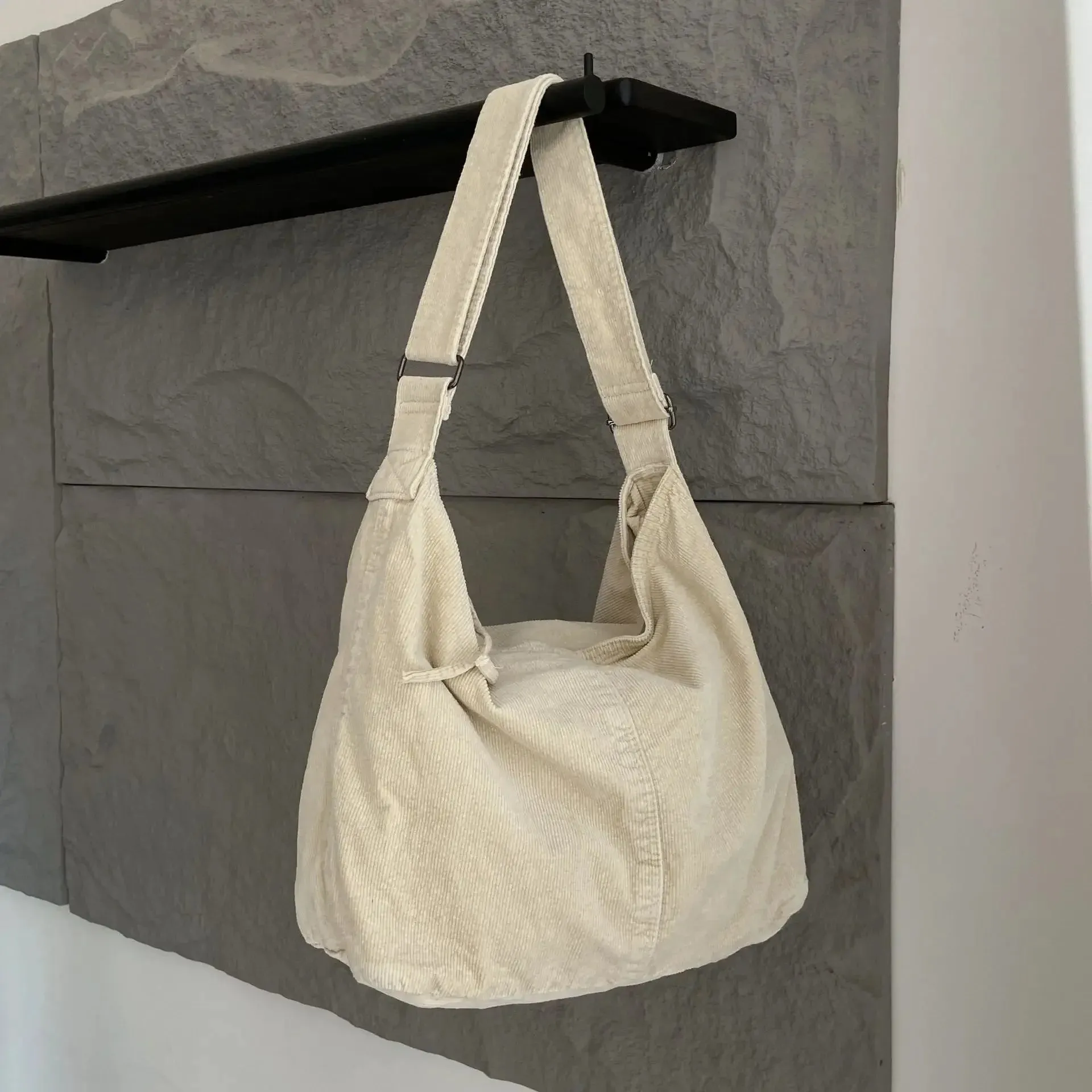 🌲✨ Whimsical Forest Vibes: Charming Corduroy Tote & Crossbody Delight! 🎨👜