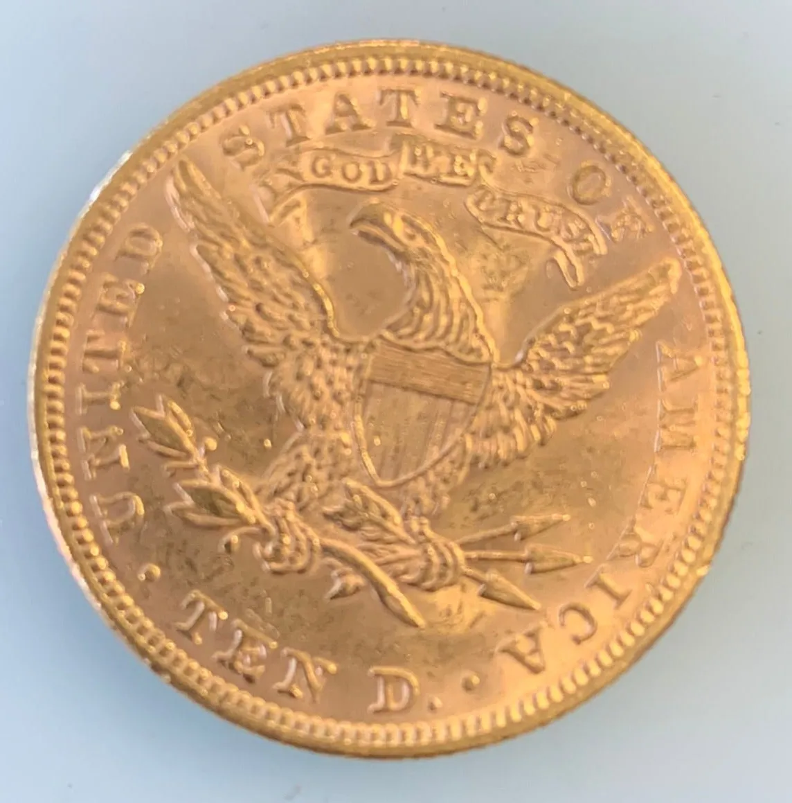 1892 $10 Dollar Liberty Gold Eagle Coin
