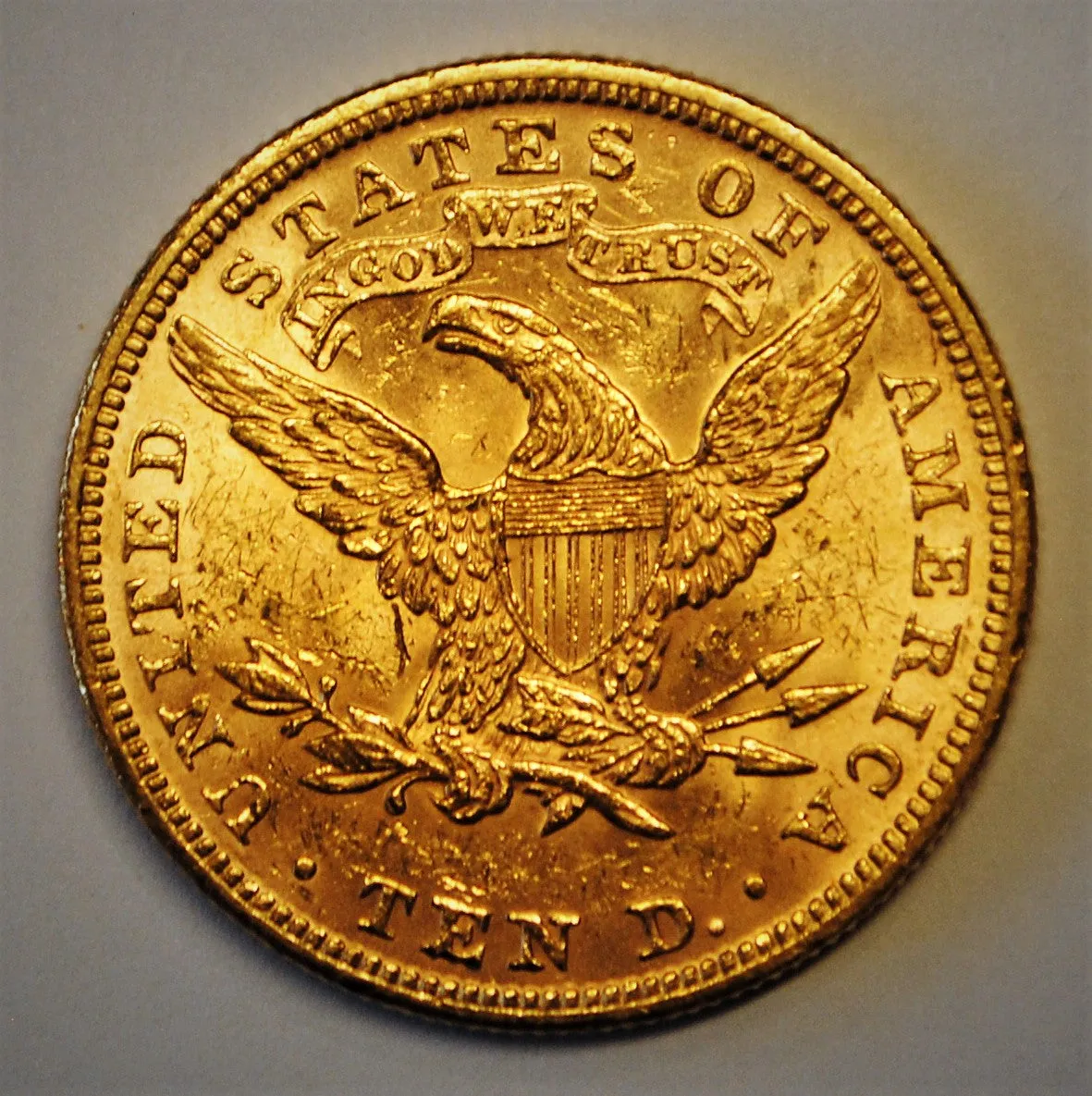 1892 $10 Dollar Liberty Gold Eagle Coin