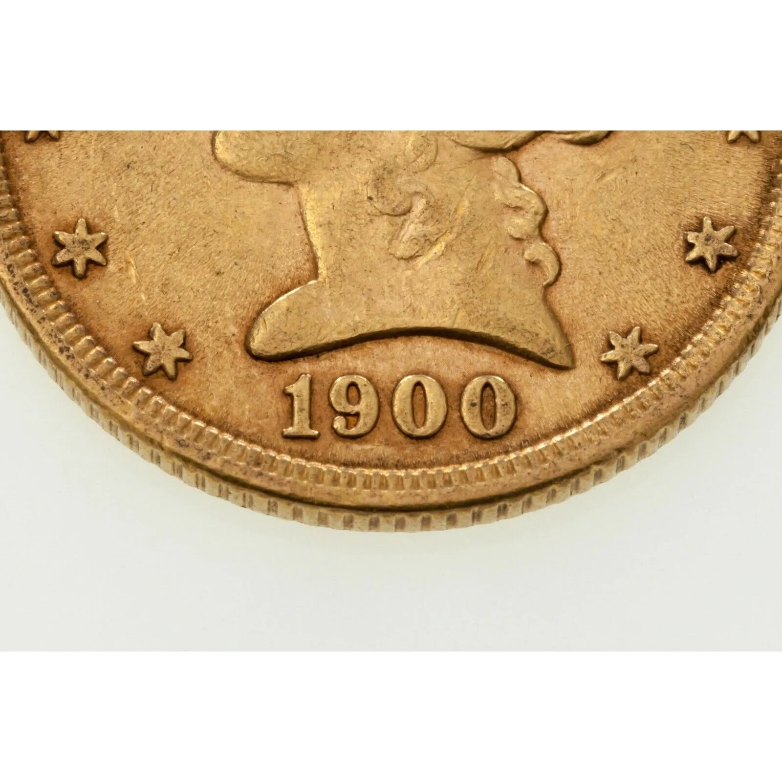 1900 $5 US Gold Liberty Half Eagle in AU Condition! Great Early US Gold!