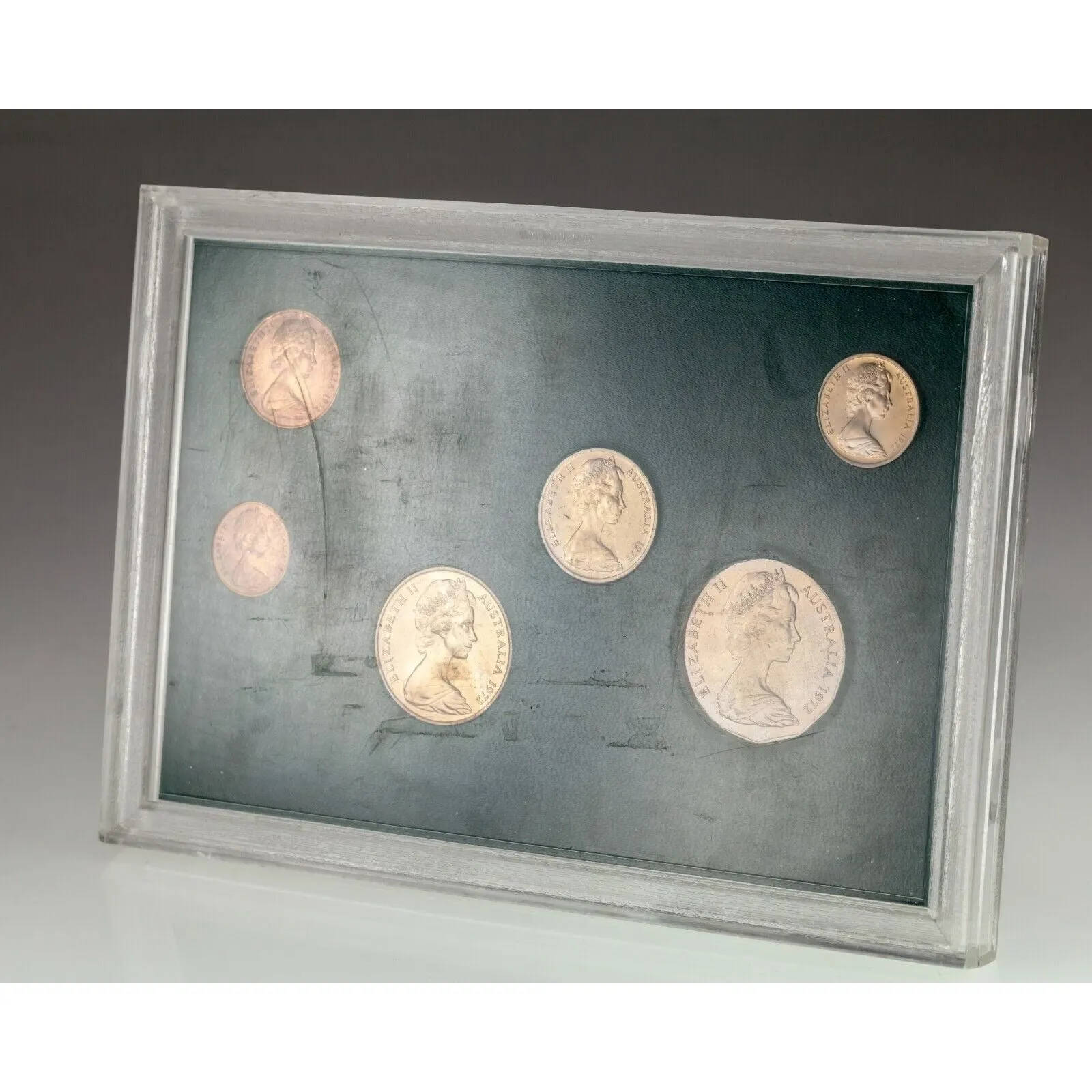 1972 Australia 6 Coin Unofficial Mint Set in Green Plastic Holder