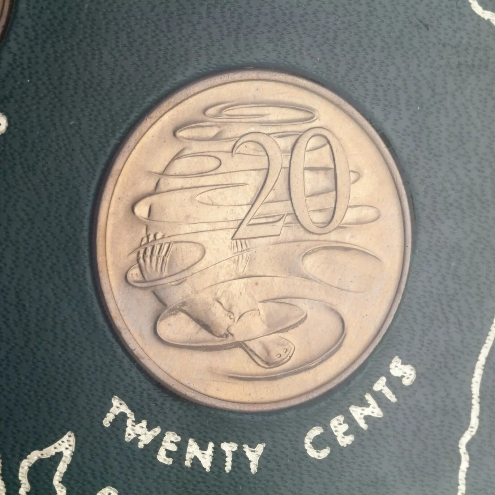 1972 Australia 6 Coin Unofficial Mint Set in Green Plastic Holder