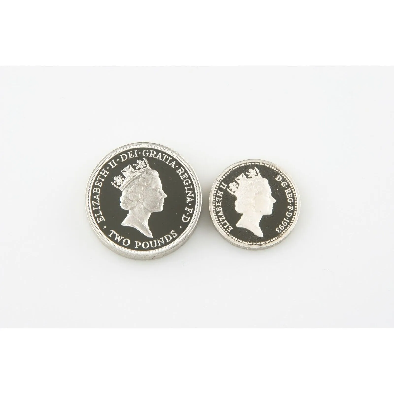1993-1994 Great Britain One Pound & Two Pound Silver Proof & Piedfort Coin Lot