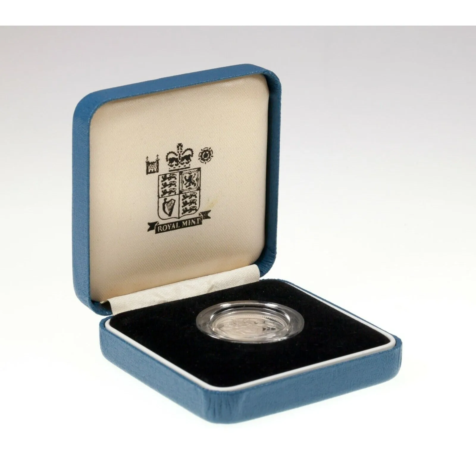 1993 Great Britain One Pound Two Coin Set In Silver Proof & Piedfort w/ Cases