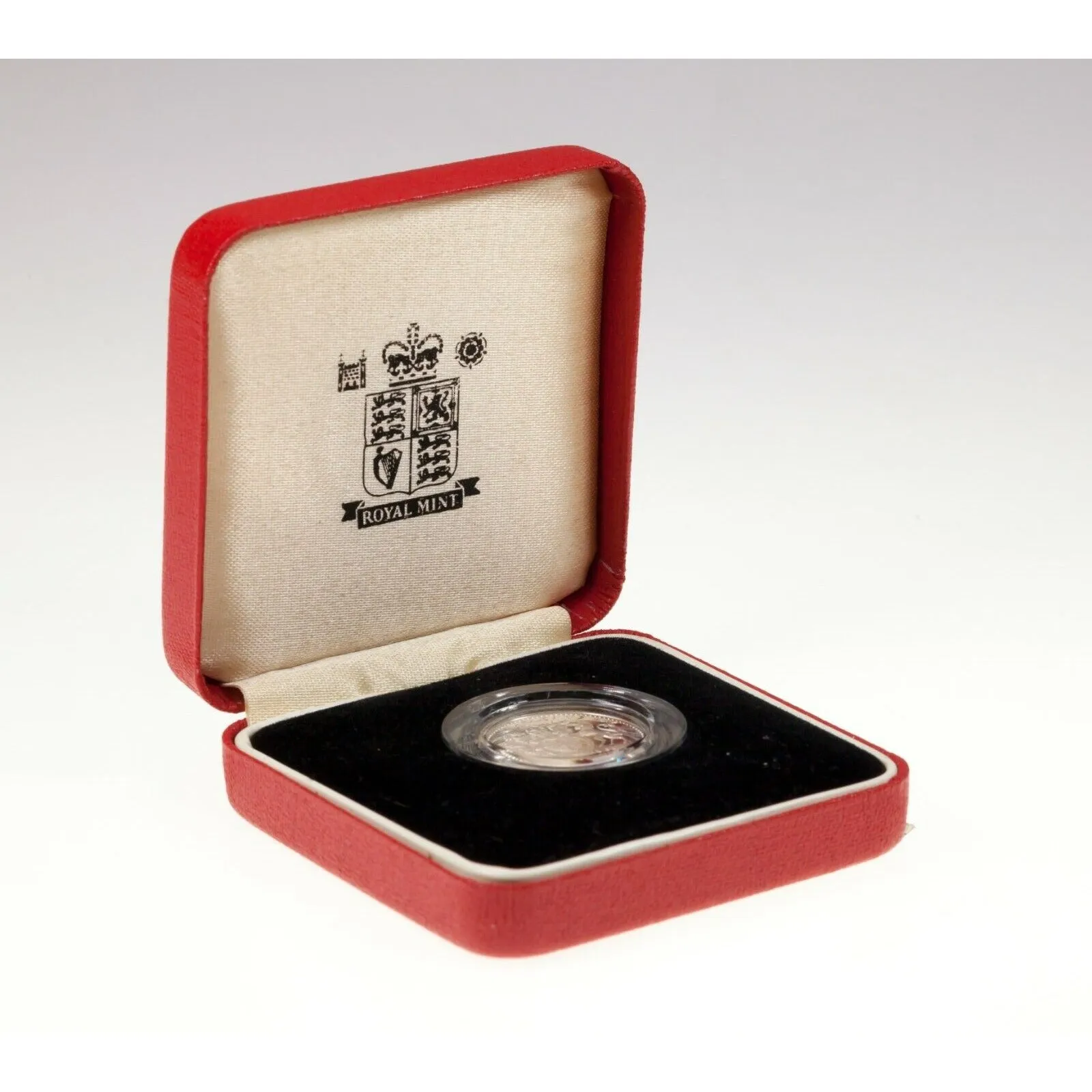 1993 Great Britain One Pound Two Coin Set In Silver Proof & Piedfort w/ Cases