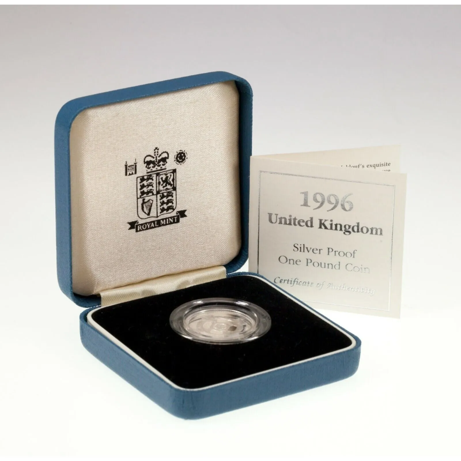 1995-1996 Great Britain 1£, 2£ & Crown Coins in Silver Proof Coin Lot of 3