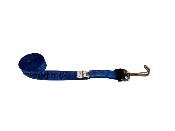 2" x 10' Diamond Weave Strap with Mini J Hooks and Swivel J Ratchet (2 Pack)
