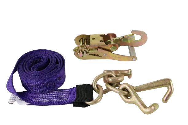 2" x 10' RTJ Diamond Weave Straps with Snap Hook Ratchets (4 PACK)