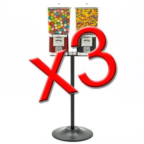 3 Double Supreme Gumball Machines
