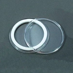 (5) Air-Tite 39Mm White Ring Coin Holder Capsules For 1Oz Silver & Copper Rounds Casino Chips