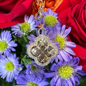 A. Jaffe Quilted Diamond Quatrefoil 14K Yellow Gold Pendant Charm PD3151-L3/21