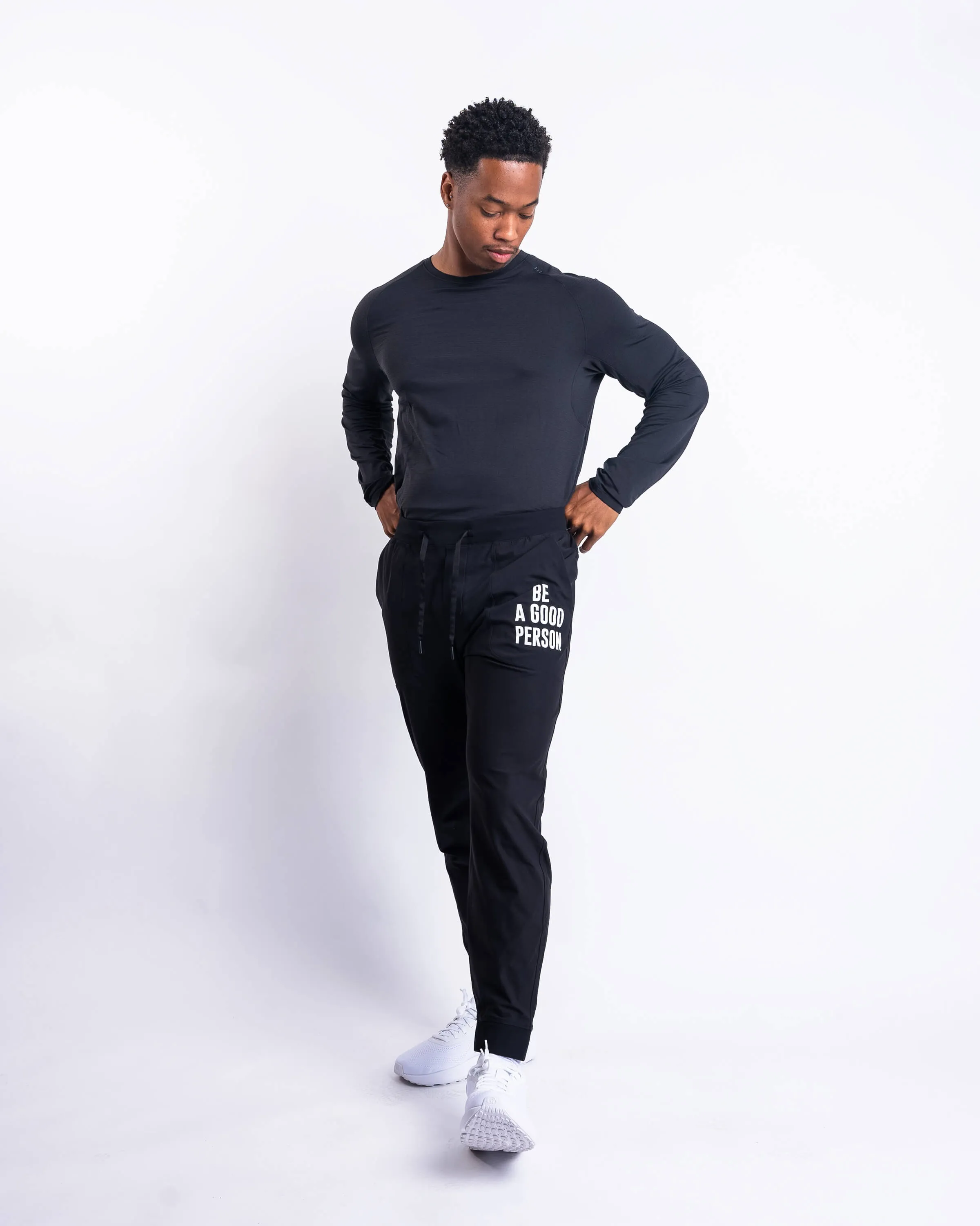 ABC Jogger - Black - lululemon // BE A GOOD PERSON *Pre-Order*