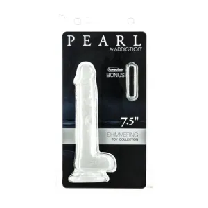 Addiction Pearl Dong 7.5 in W/PowerBullet | Clitoral Vibrator