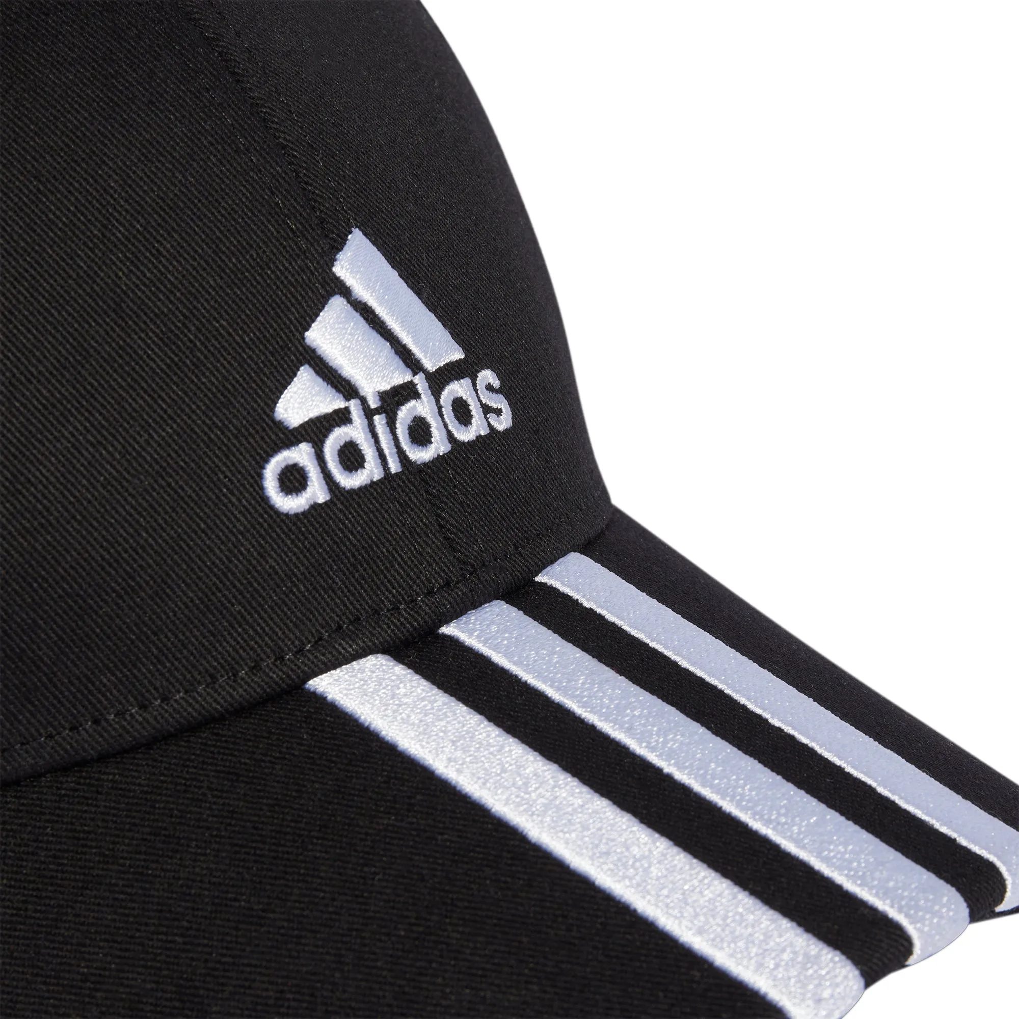 adidas 3 Stripes Cotton Twill Cap - Black