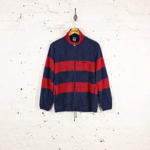 Adidas 80s Velour Striped Tracksuit Top Jacket - Red - L