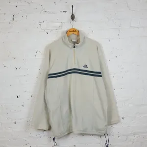 Adidas 90s 1/4 Zip Fleece - White - XL