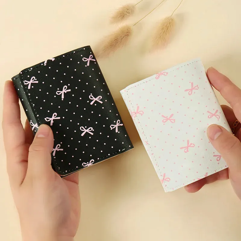 Adorable Bow & Floral Wallet 🌸💕 - Sweet Pink Purse for Girls, Perfect for Travel & Everyday Use! 🌼✨