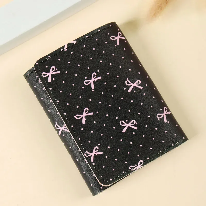 Adorable Bow & Floral Wallet 🌸💕 - Sweet Pink Purse for Girls, Perfect for Travel & Everyday Use! 🌼✨