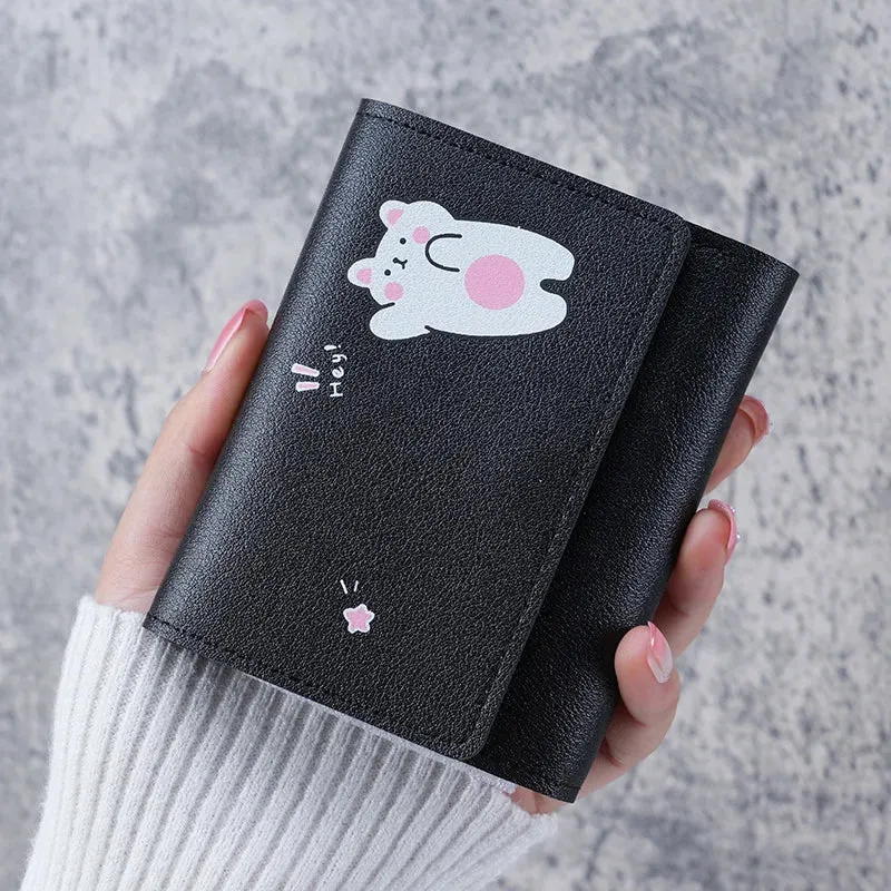 Adorable Bow & Floral Wallet 🌸💕 - Sweet Pink Purse for Girls, Perfect for Travel & Everyday Use! 🌼✨