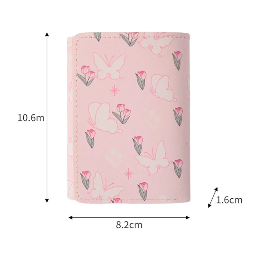 Adorable Bow & Floral Wallet 🌸💕 - Sweet Pink Purse for Girls, Perfect for Travel & Everyday Use! 🌼✨