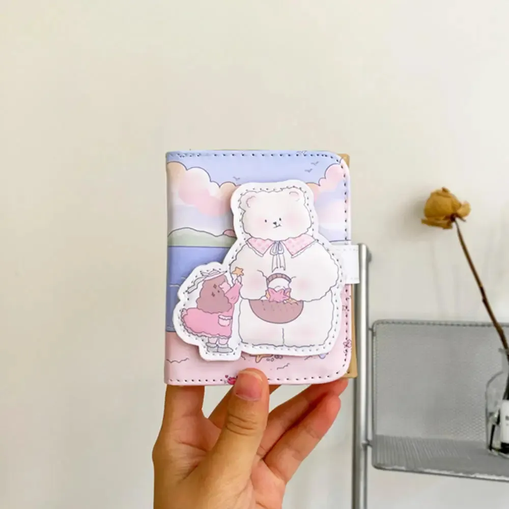 Adorable Kawaii Bear Wallet 🐻💕 - Cute Coin Purse & Card Holder for Students!