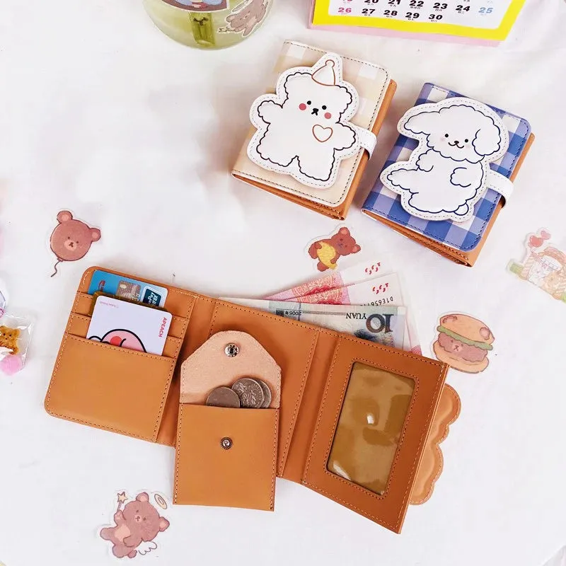 Adorable Kawaii Bear Wallet 🐻💕 - Cute Coin Purse & Card Holder for Students!