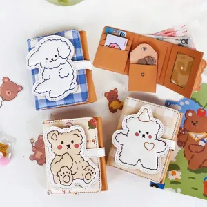 Adorable Kawaii Bear Wallet 🐻💕 - Cute Coin Purse & Card Holder for Students!