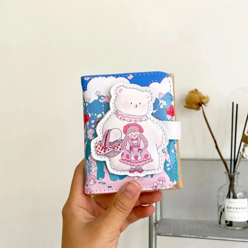 Adorable Kawaii Bear Wallet 🐻💕 - Cute Coin Purse & Card Holder for Students!
