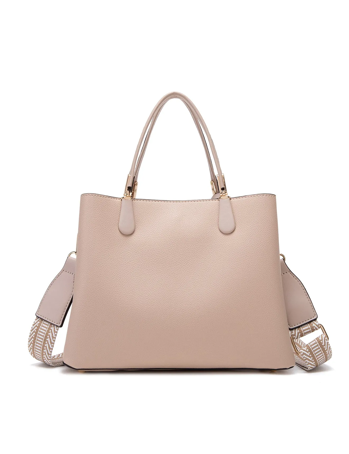 AINSLEY VEGAN TRIPLE COMPARTMENT BAG- XB-2338-TAUPE