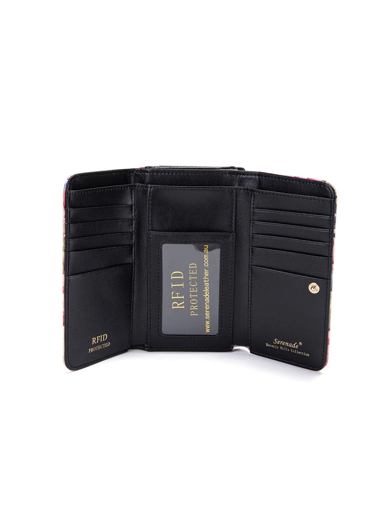 ANGELIQUE MED LEATHER RFID WALLET-WSN5702*