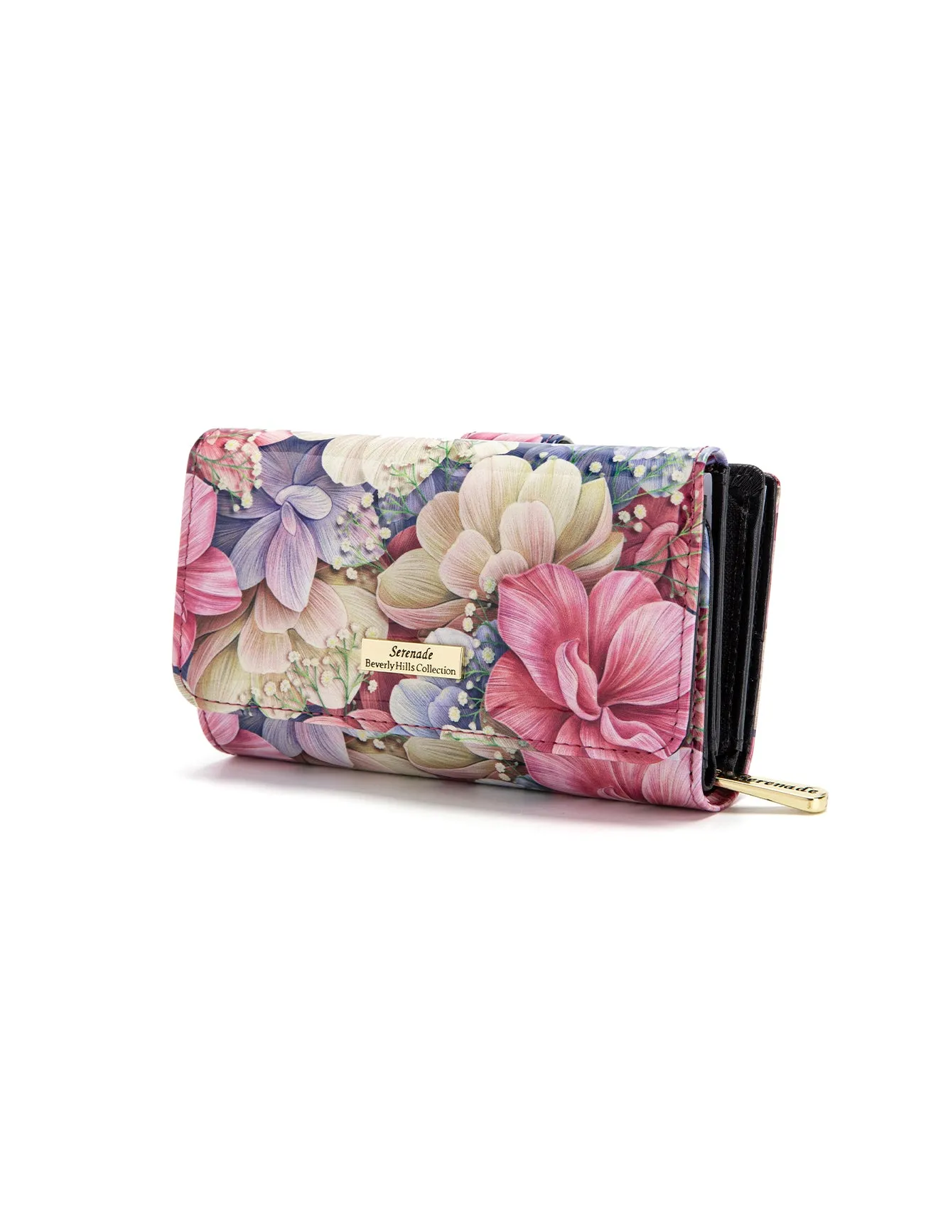 ANGELIQUE MED LEATHER RFID WALLET-WSN5702*