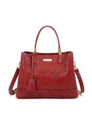 ANNABELLA VEGAN TRIPLE COMPARTMENT BAG-XB-2347-BUR (RED)- NEW IN