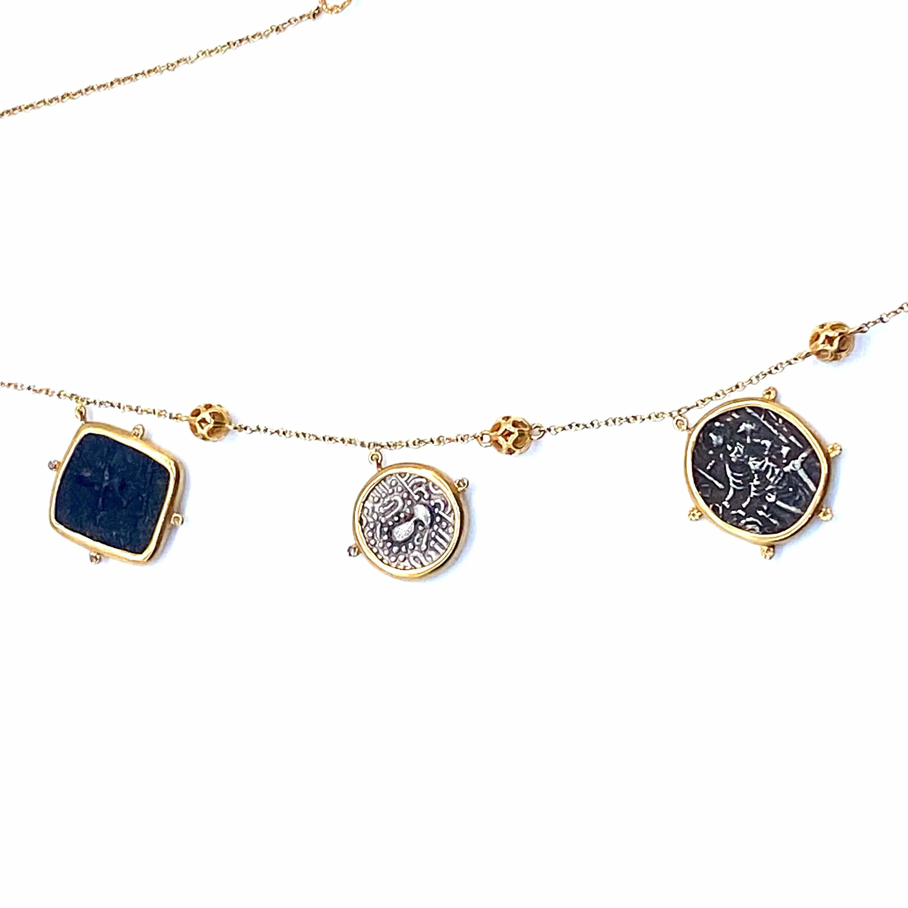 Antiquity 20K Ancient Coins Necklace