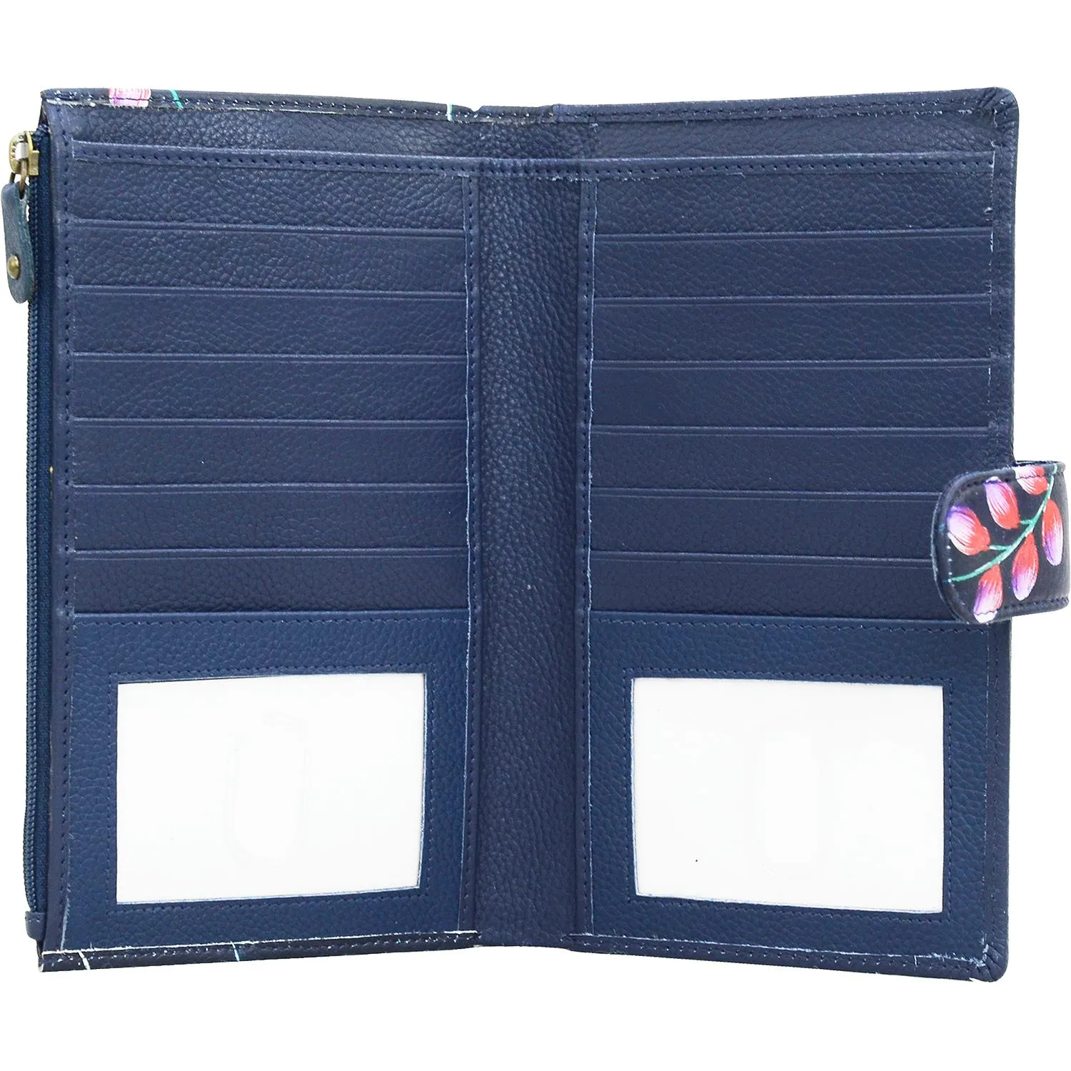 Anuschka Large Smartphone Case And Wallet Moonlit Meadow Leather