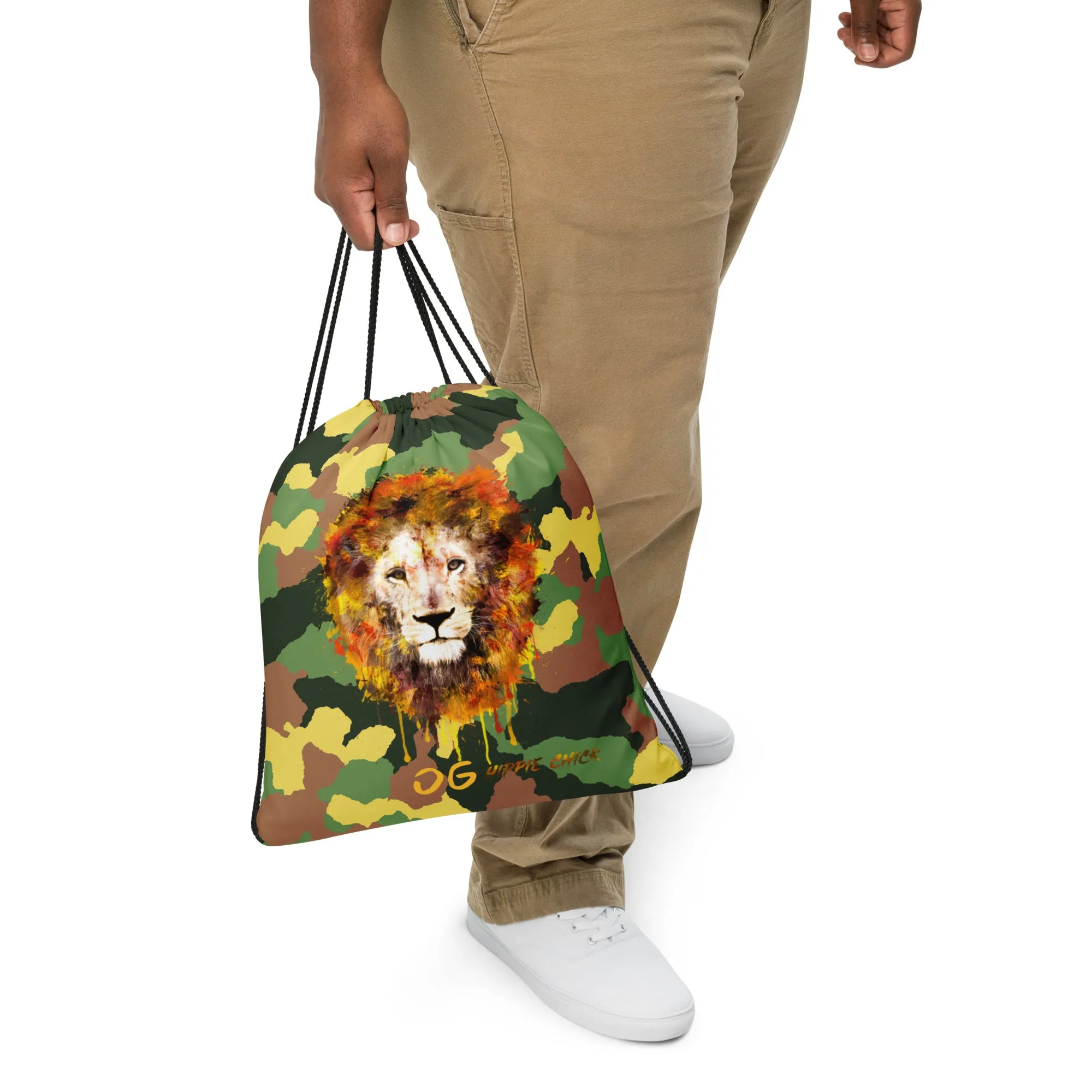 Army Camo Drawstring Bag