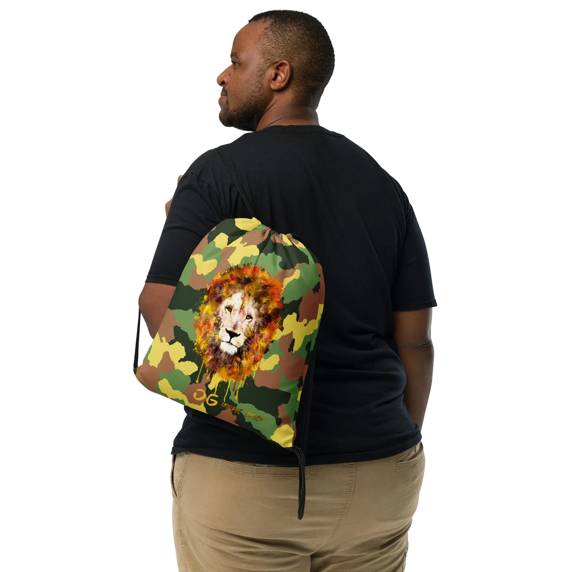 Army Camo Drawstring Bag