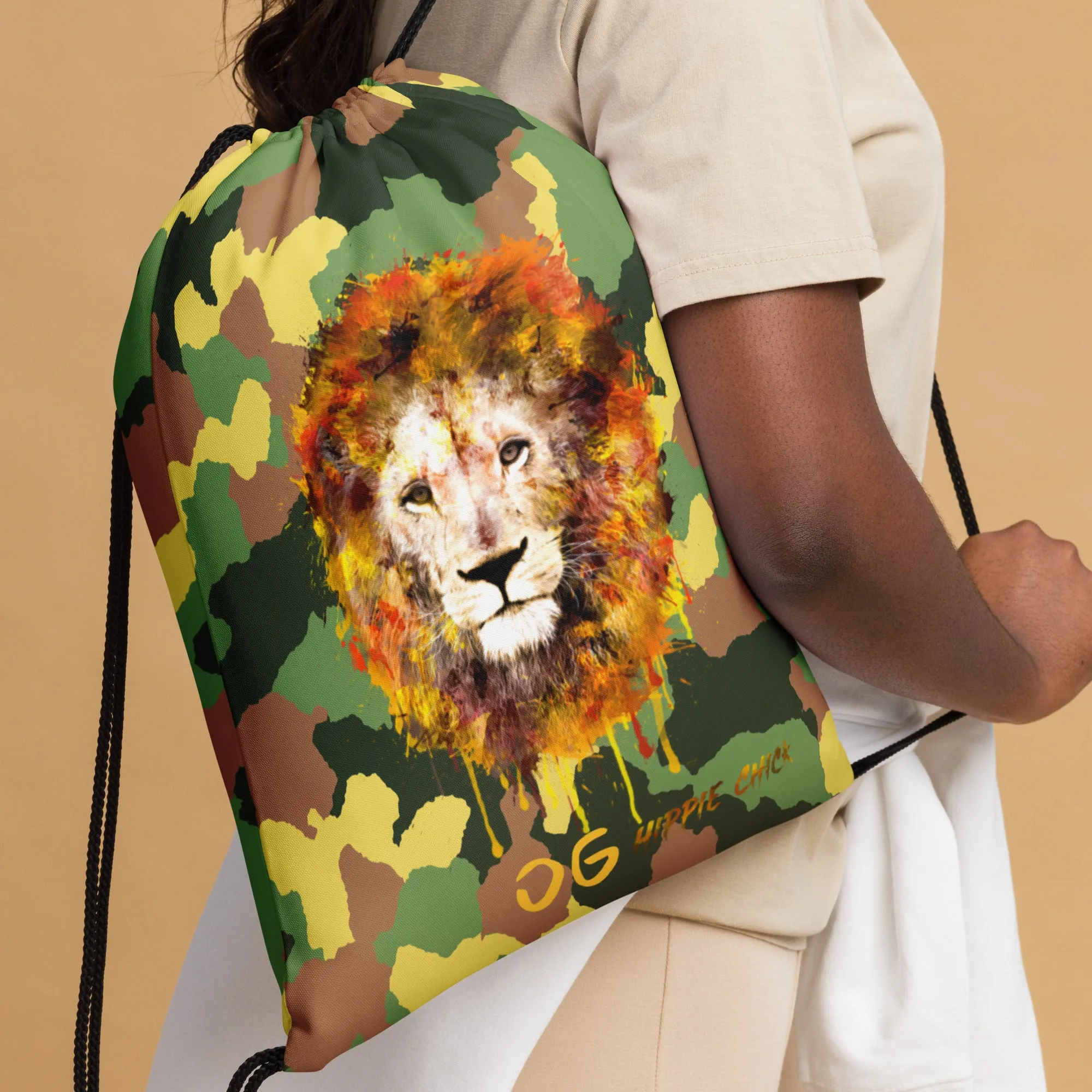 Army Camo Drawstring Bag