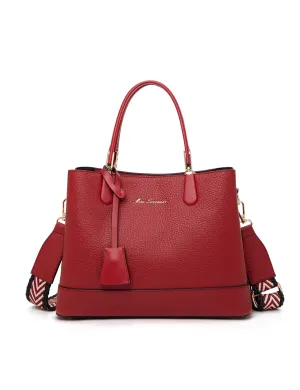 ASHER VEGAN TRIPLE COMPARTMENT BAG- XB-2350-BUR- NEW IN