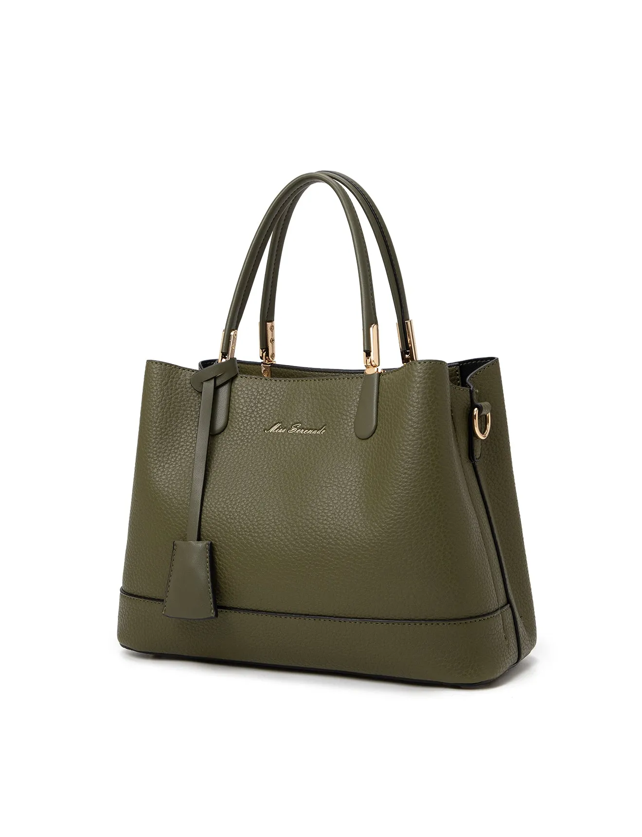 ASHER VEGAN TRIPLE COMPARTMENT BAG- XB-2350-OLIVE- NEW IN