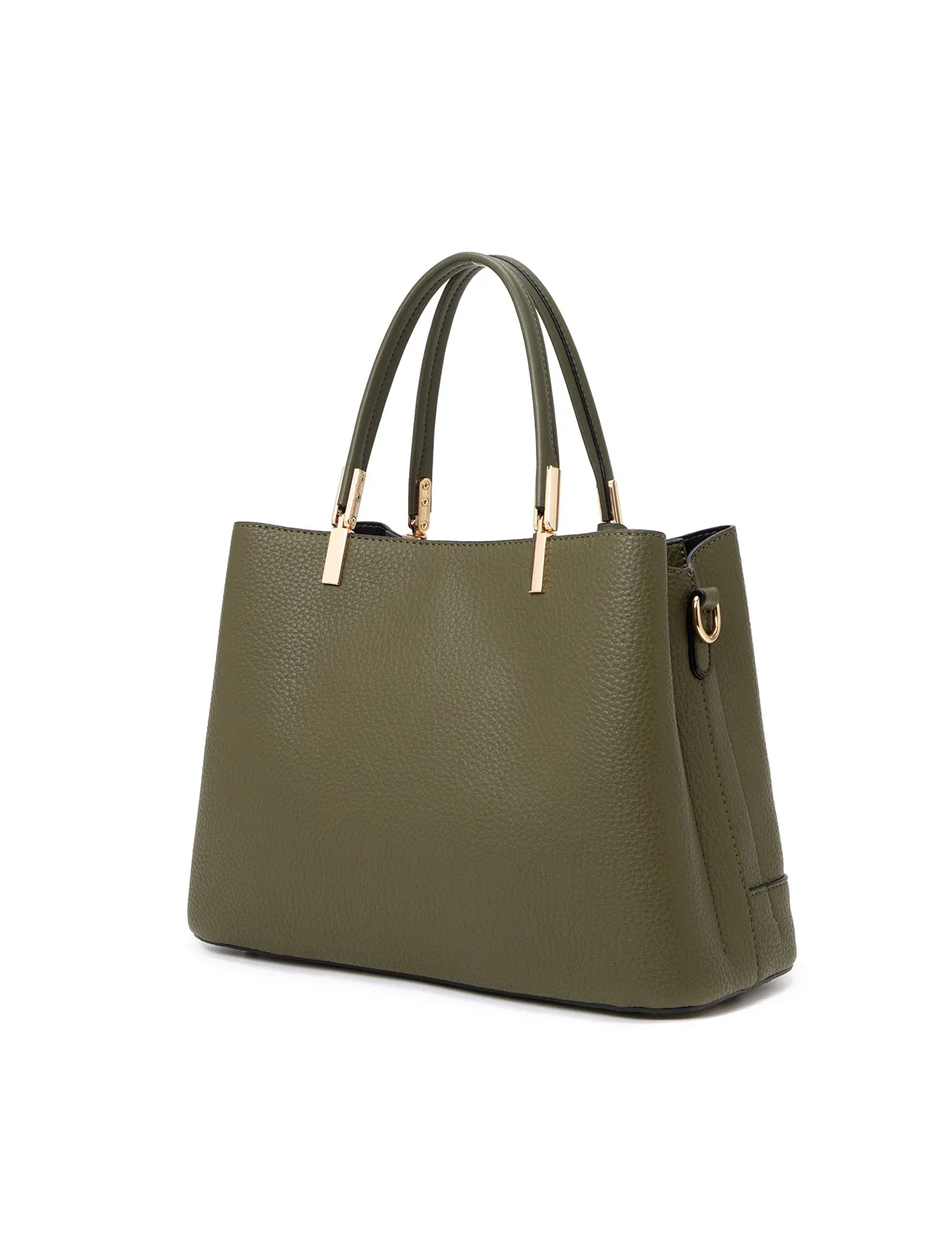 ASHER VEGAN TRIPLE COMPARTMENT BAG- XB-2350-OLIVE- NEW IN