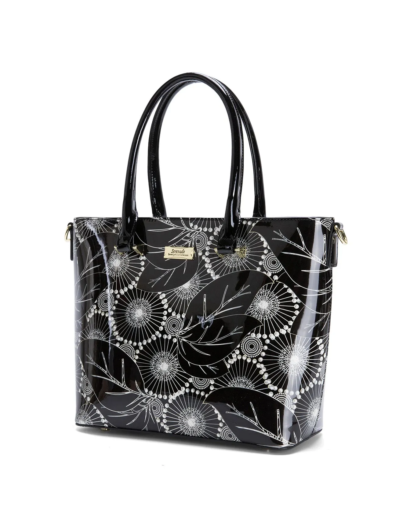 ASPEN PATENT LEATHER GRIP HANDLE BAG- SF4-8787-SALE