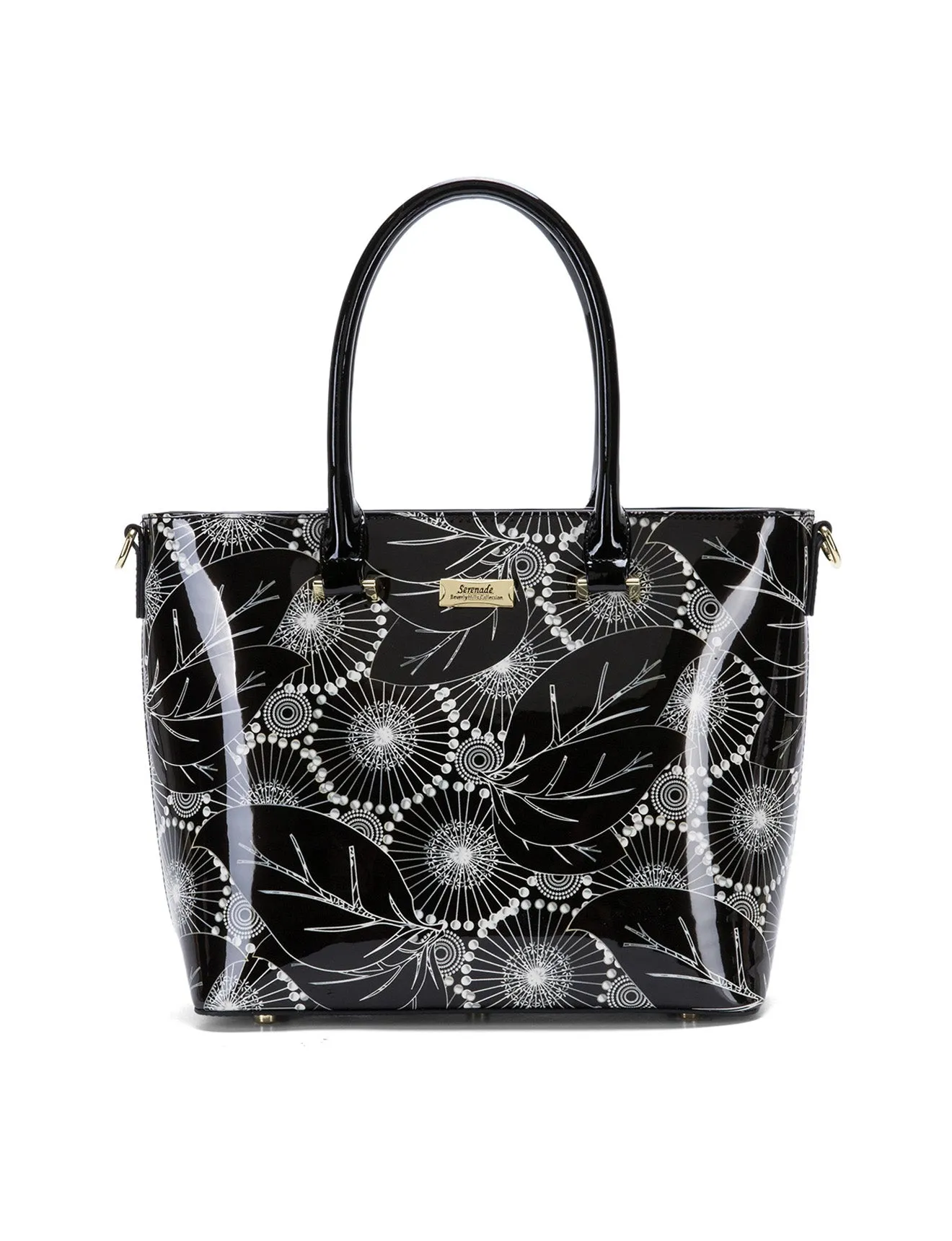 ASPEN PATENT LEATHER GRIP HANDLE BAG- SF4-8787-SALE
