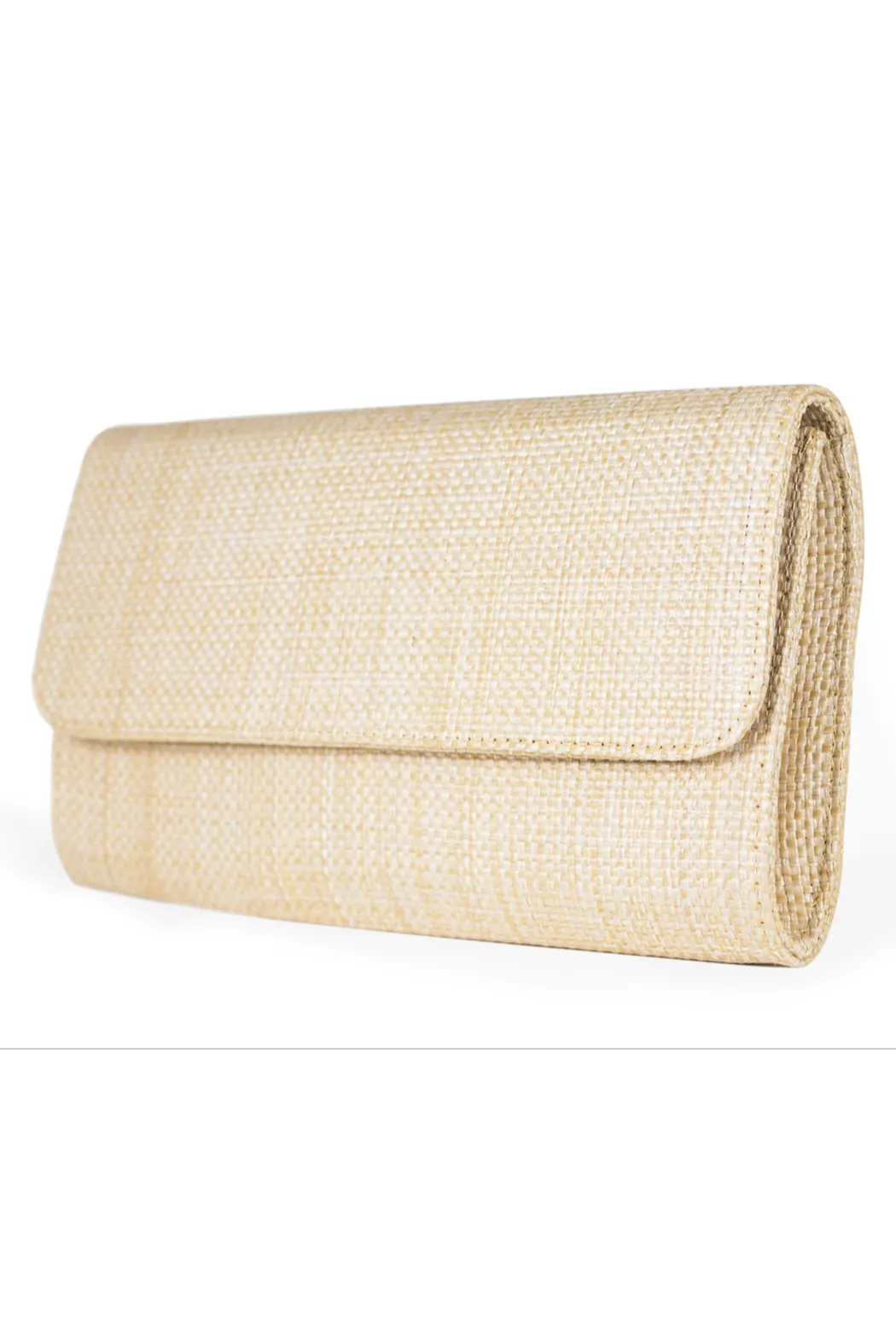 Avery Straw Clutch with Chain