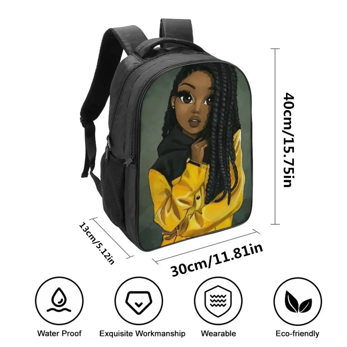 Avocado Print Backpack for Primary Students, Elementary Boys and Girls