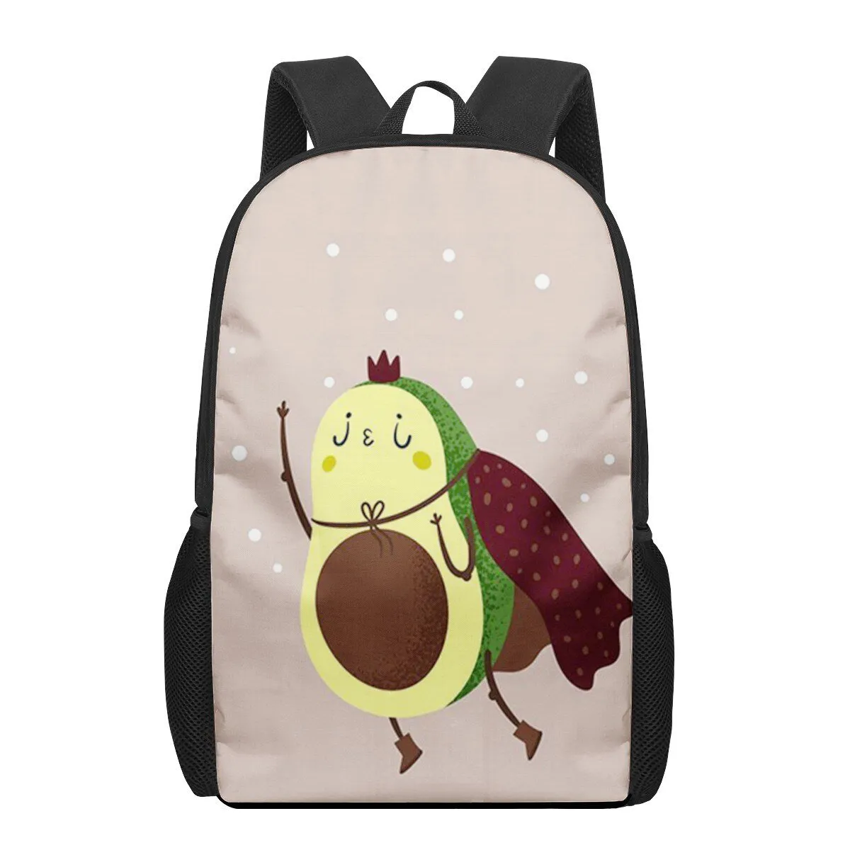 Avocado Print Backpack for Primary Students, Elementary Boys and Girls