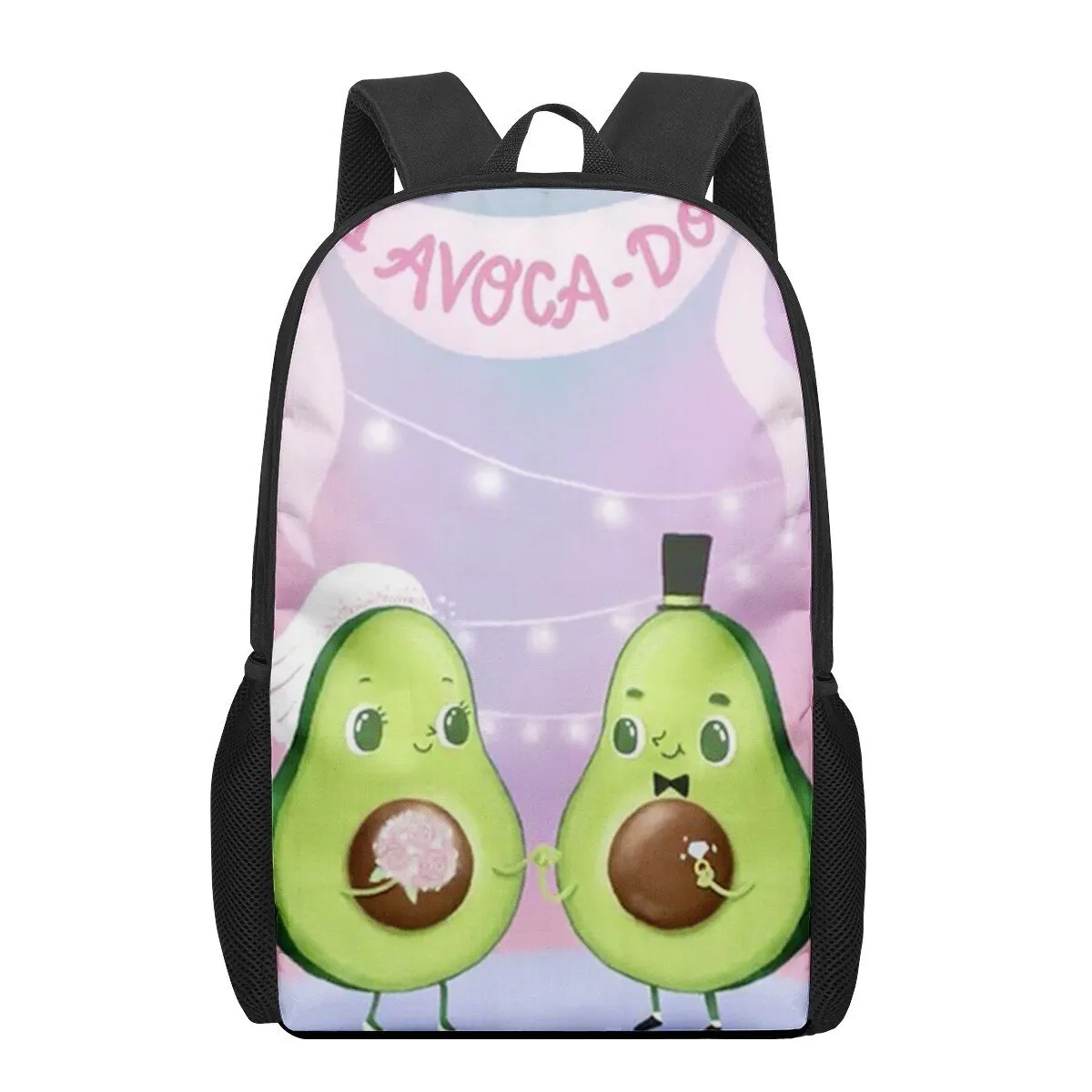 Avocado Print Backpack for Primary Students, Elementary Boys and Girls