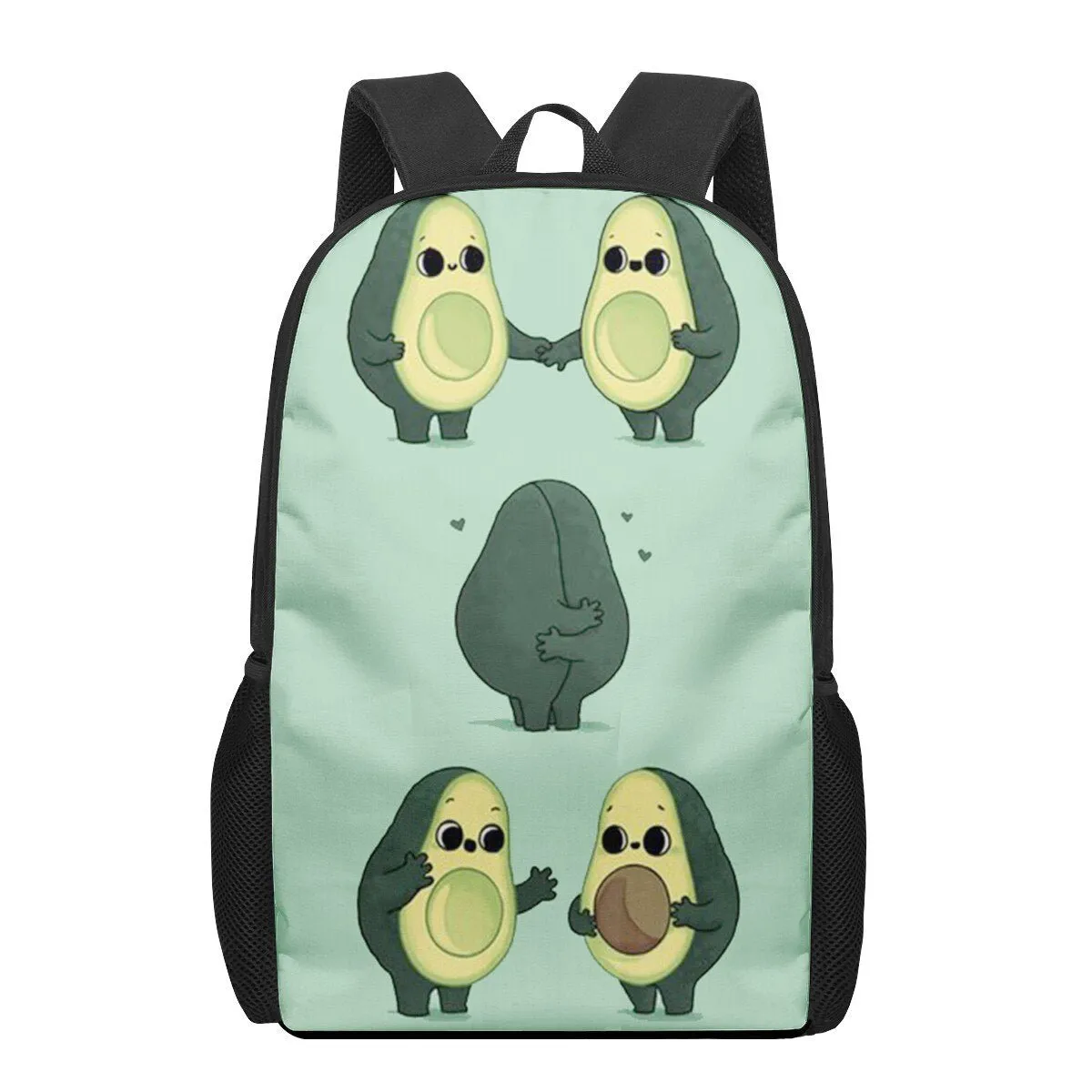 Avocado Print Backpack for Primary Students, Elementary Boys and Girls