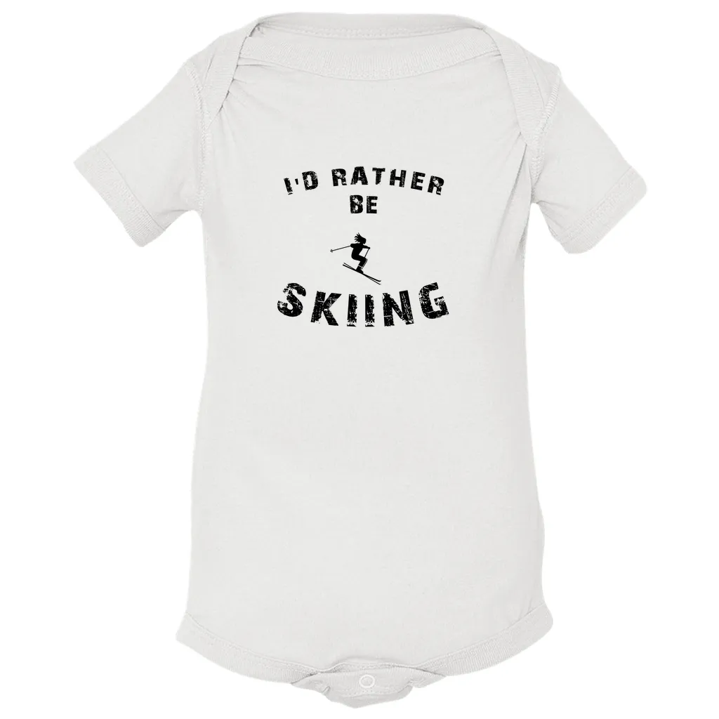 Baby Bodysuit - I'd Rather be Skiing
