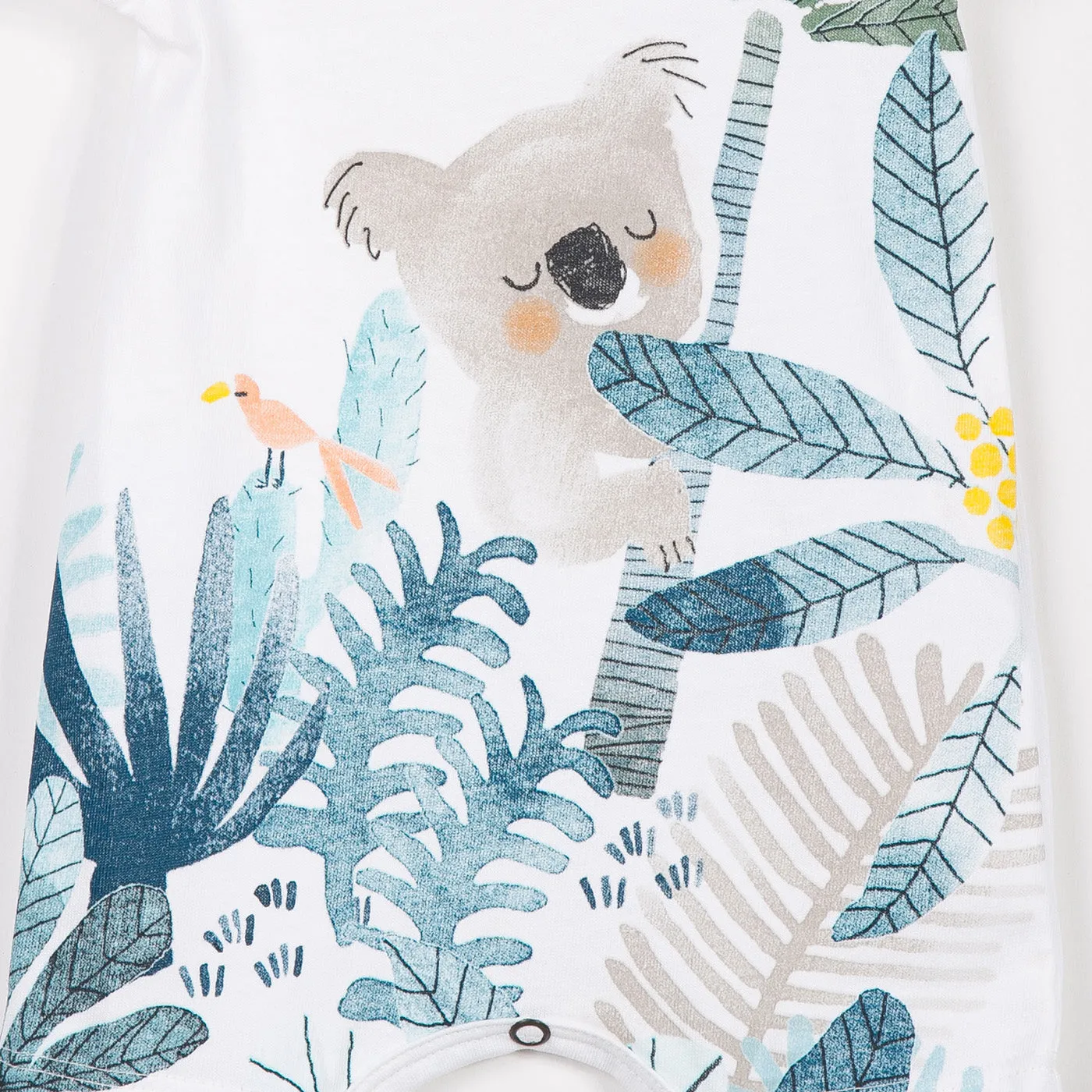 Baby Boys Short Jersey Romper With Koala